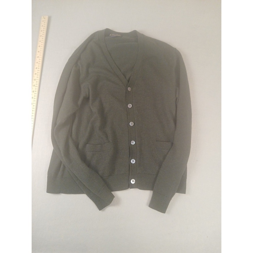 Brooks Brothers Ultimate Merino wool cardigan sweater Sz Large  Dark Green!!